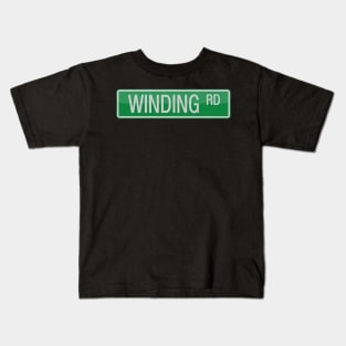 Winding Road Street Sign T-shirt Kids T-Shirt